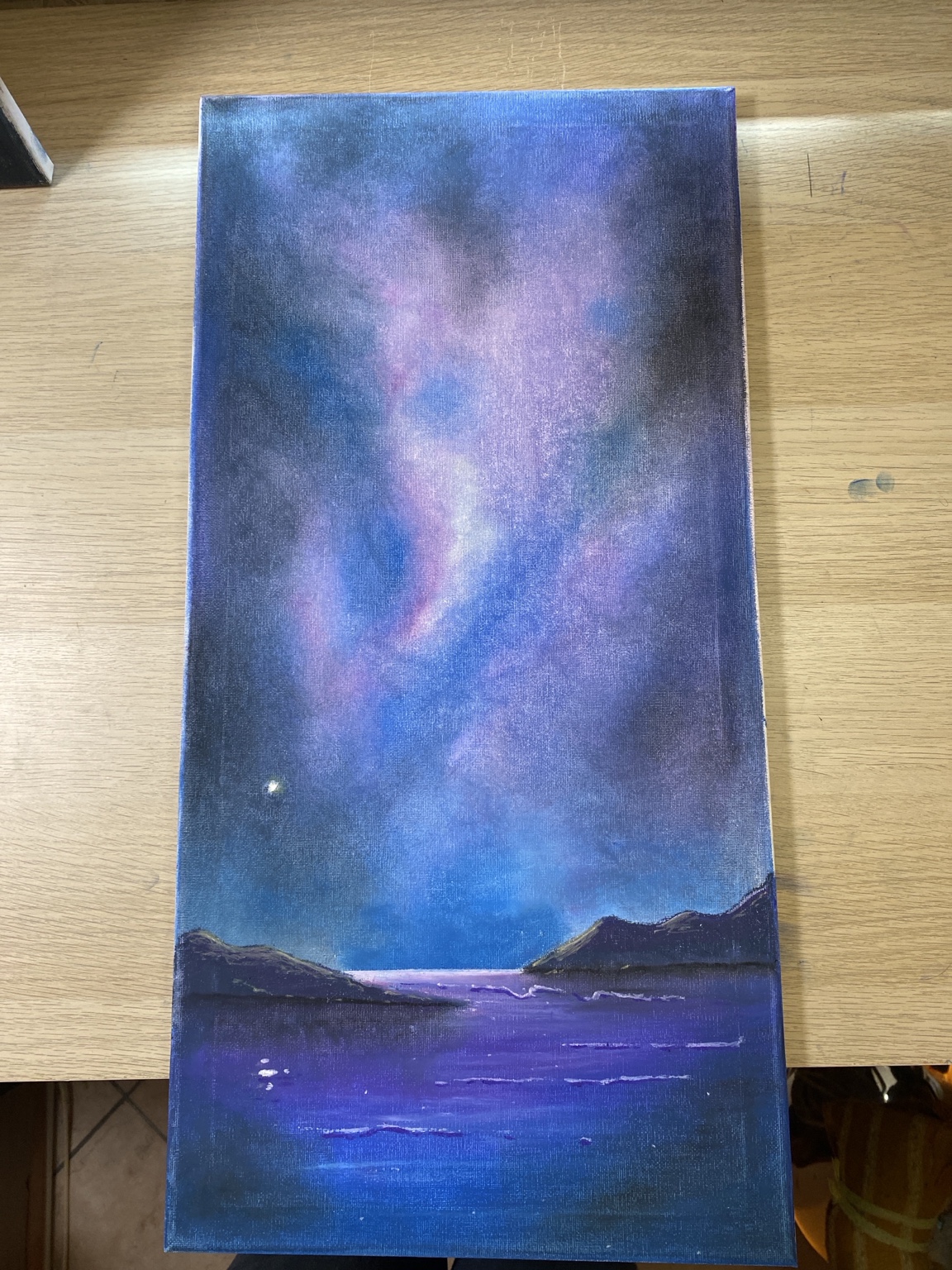 Notte viola sul mare